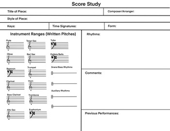 Preview of Score Study Aid