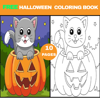 Preview of Spooky Splashes: A Ghoulishly Fun Halloween Coloring Adventure