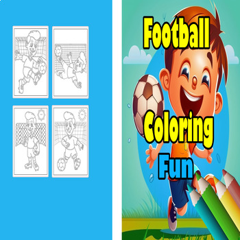 Preview of Score and Color: Football Fun Coloring Book for Kids – Touchdown with Exciting