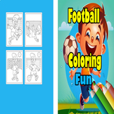 Score and Color: Football Fun Coloring Book for Kids – Tou