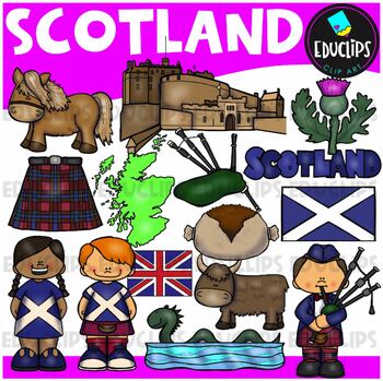 Preview of Scotland Clip Art Set {Educlips Clipart}