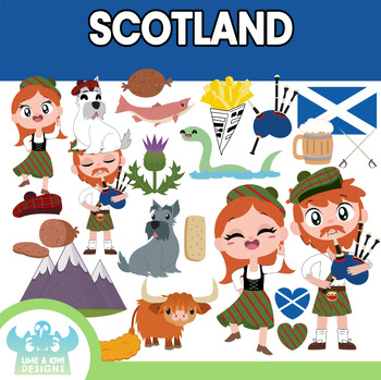 Preview of Scotland Clipart (Lime and Kiwi Designs)