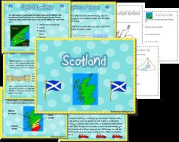 Preview of Scotland unit and map skills - geography of Scotland