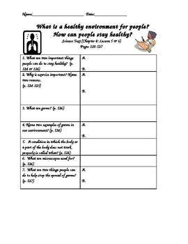 Preview of Scott Foresman-Science-Grade 3-Ch.4:Plants & Animals -Lesson 5 & 6 Guided Notes