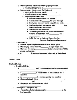 scott foresman social studies 4th grade regions ch 4 all note outline