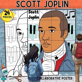 Preview of Scott Joplin Collaborative Poster Black History Mural Project Bulletin Board