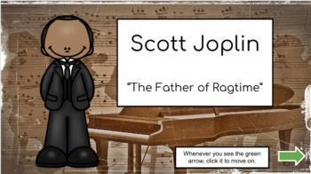 Preview of Scott Joplin Music Google Slides Lesson Black History Month