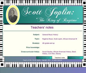 Preview of Scott Joplin; The King of Ragtime - SMARTBOARD/NOTEBOOK EDITION
