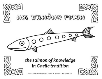 Preview of Scottish Gaelic Salmon Colouring Page