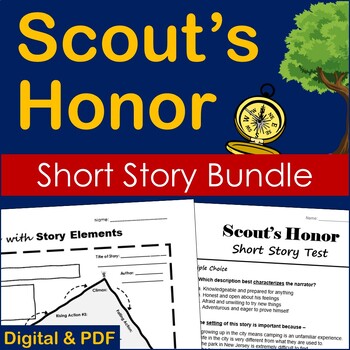 Preview of "Scout's Honor" 6th Grade Short Story Unit - Printable & Digital