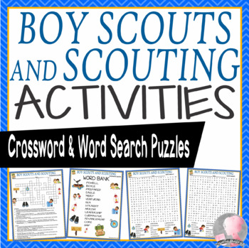 Preview of Scouting Activities Crossword Puzzle and Word Searches Boy Scouts Cub Scouts