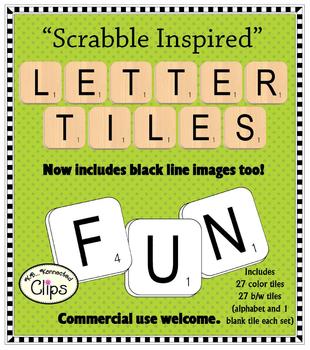 Preview of Scrabble Inspired! Letter Tiles Clip Art