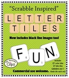 Scrabble Inspired! Letter Tiles Clip Art