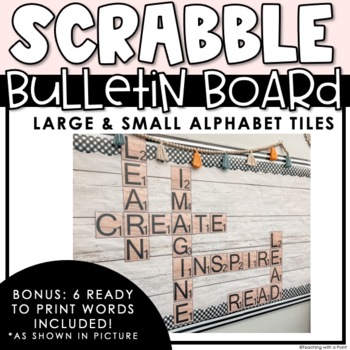 Eureka Scrabble Deco 4 Letters Bulletin Board Cut Out