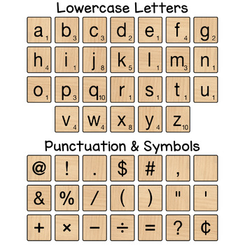 Scrabble Pieces 