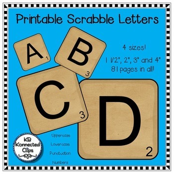 🅰️Free Printable Signs: Scrabble Letter Tiles - Freebies 4 Mom