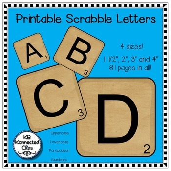 Scrabble Letters By Kb Konnected Teachers Pay Teachers