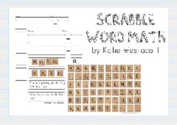 Preview of Scrabble Word Math
