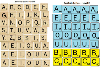 Scrabble Letters Level 1 And 2 By Learn Love Grow Tpt