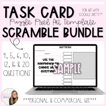 Preview of Scramble Task Card Puzzle Pixel Art BUNDLE for Commercial and Personal Use
