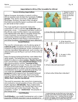 Preview of Scramble for Africa Guided Reading