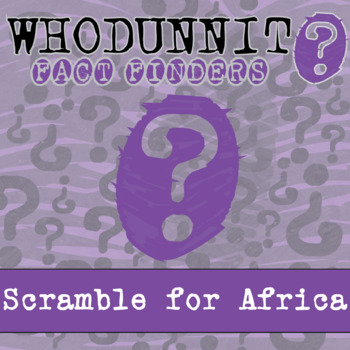 Preview of Scramble for Africa Whodunnit Activity - Printable & Digital Game Options
