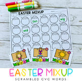 Scrambled CVC Words with Pictures - Easter / Spring Litera