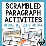 Scrambled Paragraph Activities to Practice Text Structure
