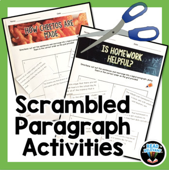Preview of Scrambled Paragraph Activity-cut and paste to practice text structure