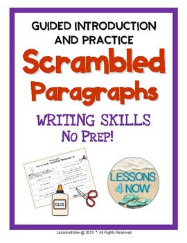 Scrambled Paragraph Writing Activities: Mini Unit by Lessons4Now