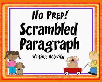 Preview of Scrambled Paragraph Writing Activity