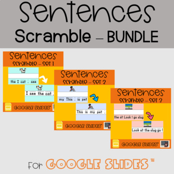 Preview of Scrambled Sentences Bundle | Google Slides™