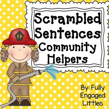 Preview of Scrambled Sentences Community Helpers
