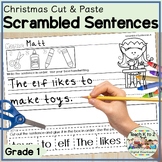 Scrambled Sentences Cut and Paste Christmas Writing Activi