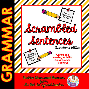 Scrambled Sentences Grammar Activity Quotations Dialogue | TpT