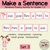 Scrambled Sentences/Make a Sentence Set 3 Word Work Center
