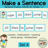 Scrambled Sentences/Make a Sentence Set 4 Word Word Center