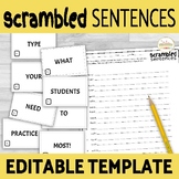 Scrambled Sentences Review Game for Spanish Class EDITABLE