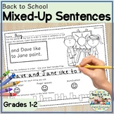 Scrambled Sentences - School Kids Edition Word Work and Wr