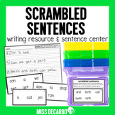 Scrambled Sentences Sentence-Level Writing Resource