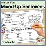 Scrambled Sentences - Winter Fun Edition Word Work and Wri