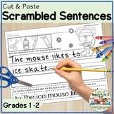 Scrambled Sentences Word Work Activity Cut/Paste/Write/Col