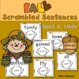 Scrambled Sentences for Fall in Black & White