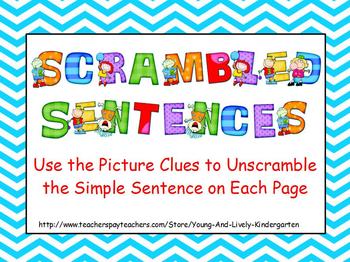 Preview of Scrambled Sentences for Promethean Board