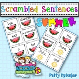 Scrambled Sentences for Summer in Color