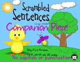 Scrambled Sentences…Using Fry’s Phrases, task cards and QR