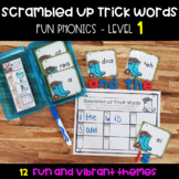 Scrambled Up Trick Word LEVEL 1 cards & FUN Phonics Aligned