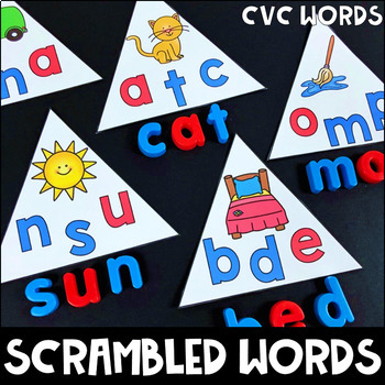 Preview of Scrambled Words - CVC Spelling Literacy Center
