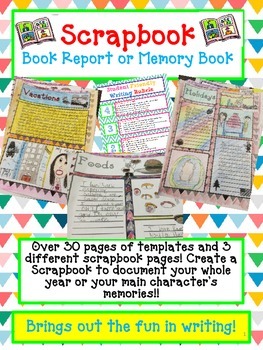 Preview of Scrapbook Book Report or Memory Book-Open House or End of Year Project