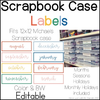 Michaels 12x12 Scrapbook Bin Labels by Kim Gentry